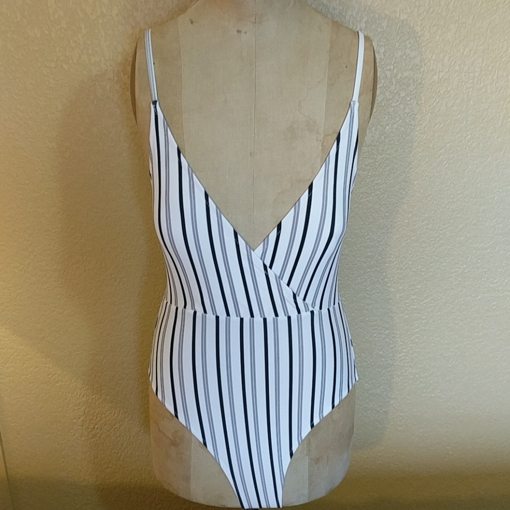 Striped One Piece Swimsuit